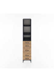 Hyperion Dolap 3 Raflı 5 Çekmeceli 44x44x221 Antrasit-Çam