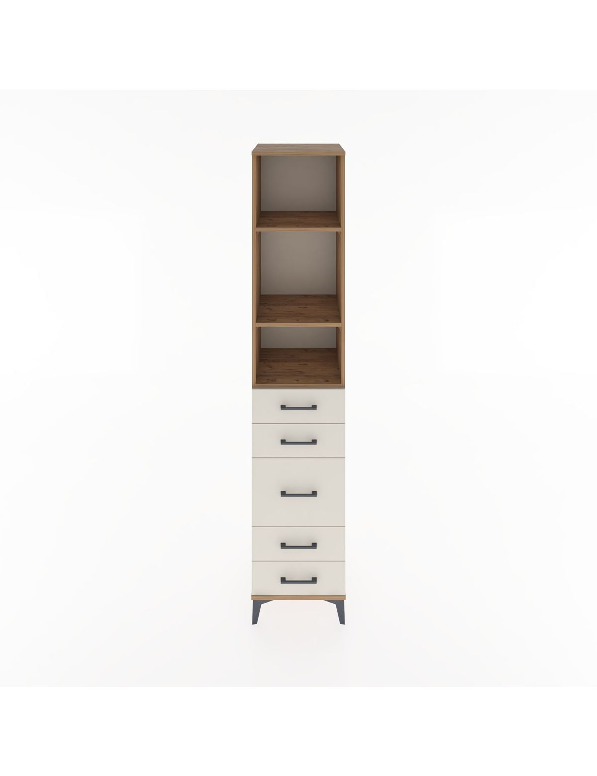 Hyperion Dolap 3 Raflı 5 Çekmeceli 44x44x221 Çam-Aytaşı