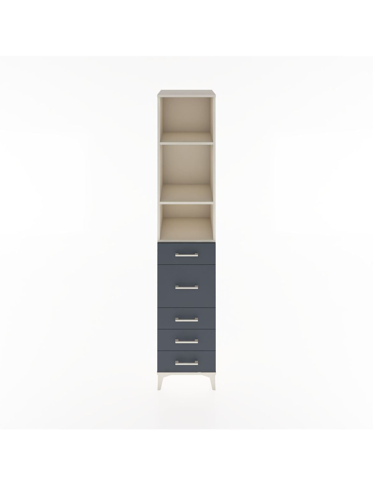 Hyperion Dolap 3 Raflı 5 Çekmeceli 44x44x221 Aytaşı-Antrasit