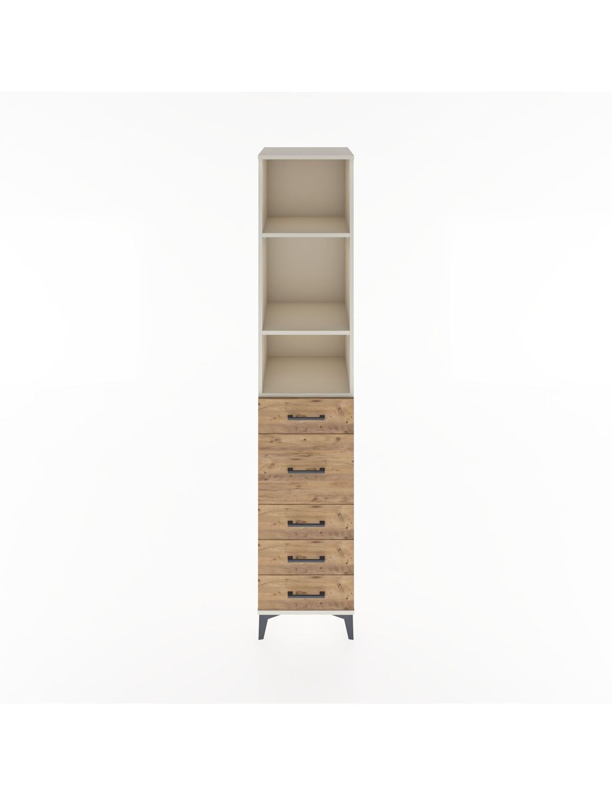 Hyperion Dolap 3 Raflı 5 Çekmeceli 44x44x221 Aytaşı-Çam