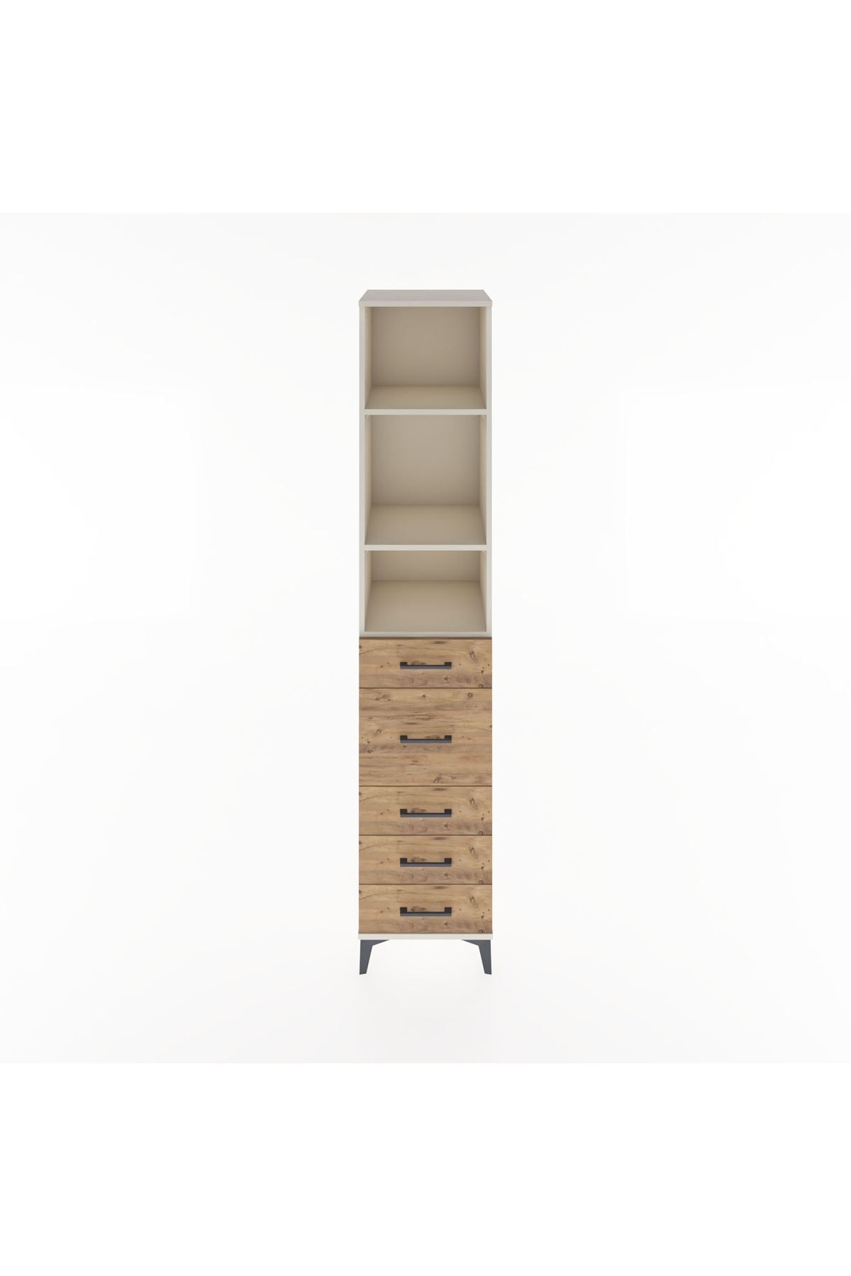 Hyperion Dolap 3 Raflı 5 Çekmeceli 44x44x221 Aytaşı-Çam