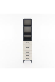 Hyperion Dolap 3 Raflı 5 Çekmeceli 44x44x221 Antrasit-Aytaşı