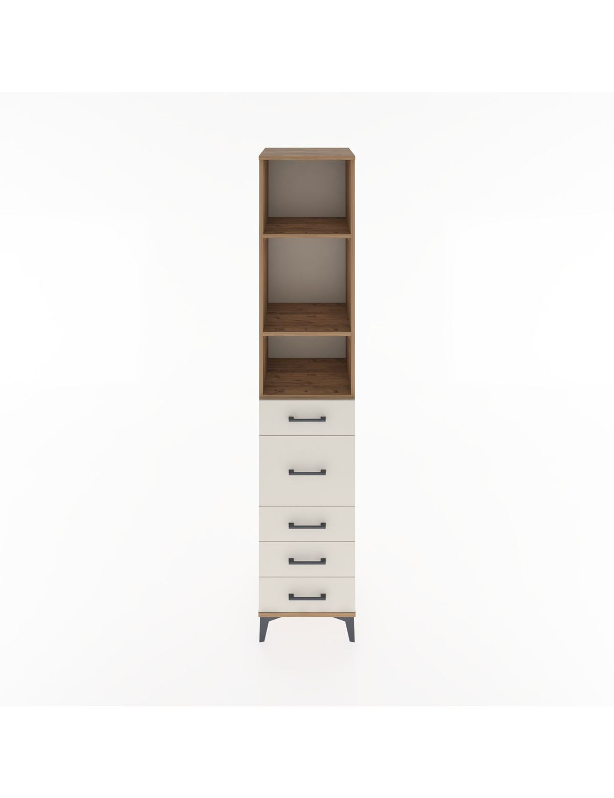 Hyperion Dolap 3 Raflı 5 Çekmeceli 44x44x221 Çam-Aytaşı