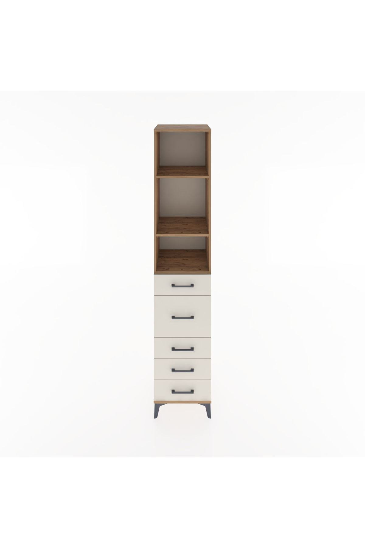 Hyperion Dolap 3 Raflı 5 Çekmeceli 44x44x221 Çam-Aytaşı