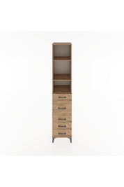 Hyperion Dolap 3 Raflı 5 Çekmeceli 44x44x221 Çam-Çam