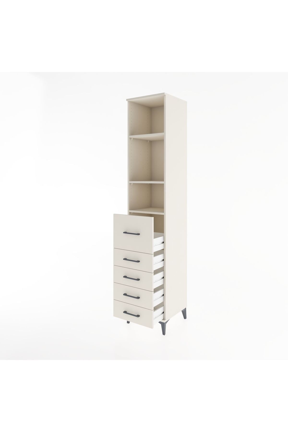 Hyperion Dolap 3 Raflı 5 Çekmeceli 44x44x221 Aytaşı-Aytaşı