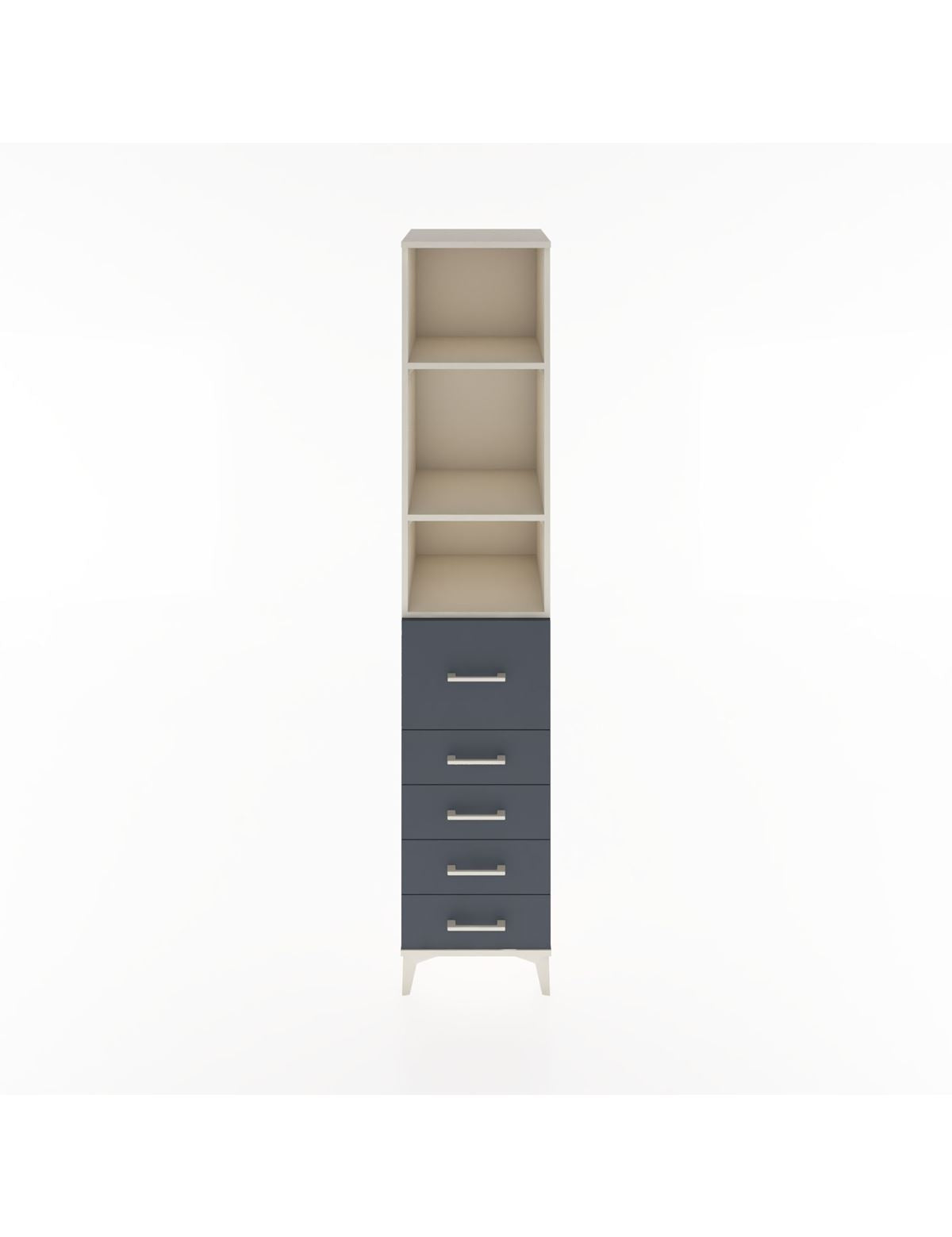 Hyperion Dolap 3 Raflı 5 Çekmeceli 44x44x221 Aytaşı-Antrasit