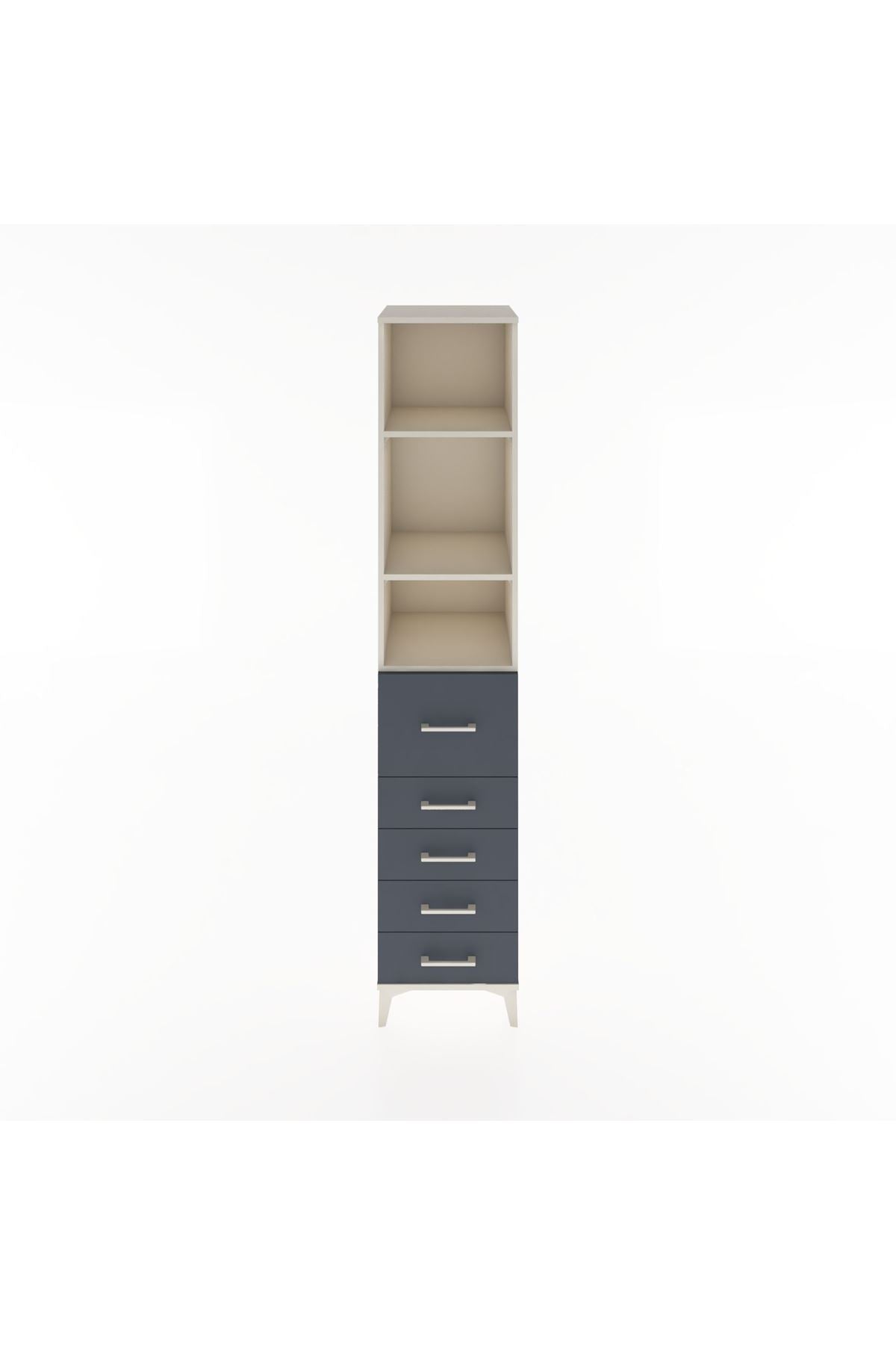 Hyperion Dolap 3 Raflı 5 Çekmeceli 44x44x221 Aytaşı-Antrasit