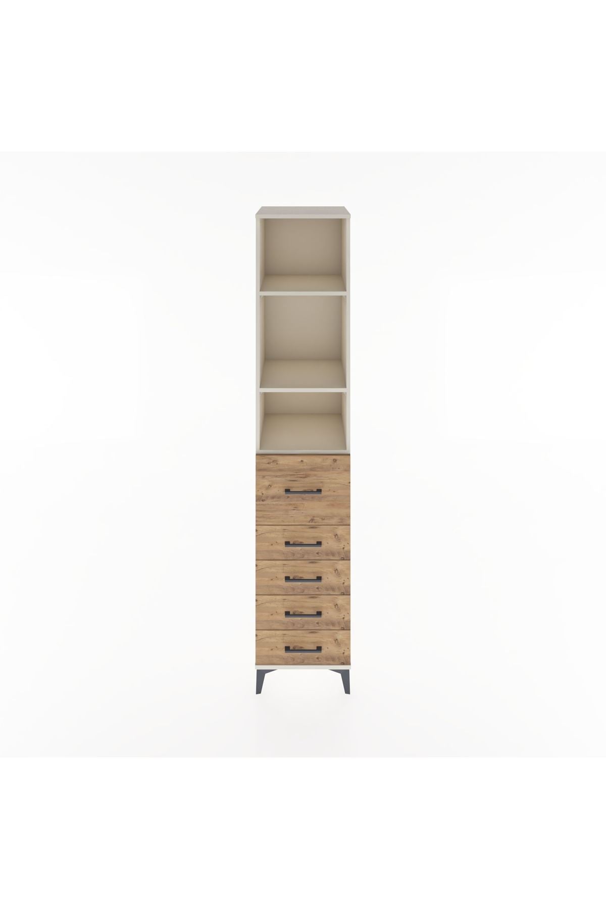 Hyperion Dolap 3 Raflı 5 Çekmeceli 44x44x221 Aytaşı-Çam