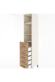 Hyperion Dolap 3 Raflı 5 Çekmeceli 44x44x221 Aytaşı-Çam