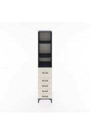 Hyperion Dolap 3 Raflı 5 Çekmeceli 44x44x221 Antrasit-Aytaşı