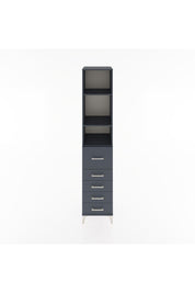 Hyperion Dolap 3 Raflı 5 Çekmeceli 44x44x221 Antrasit-Antrasit