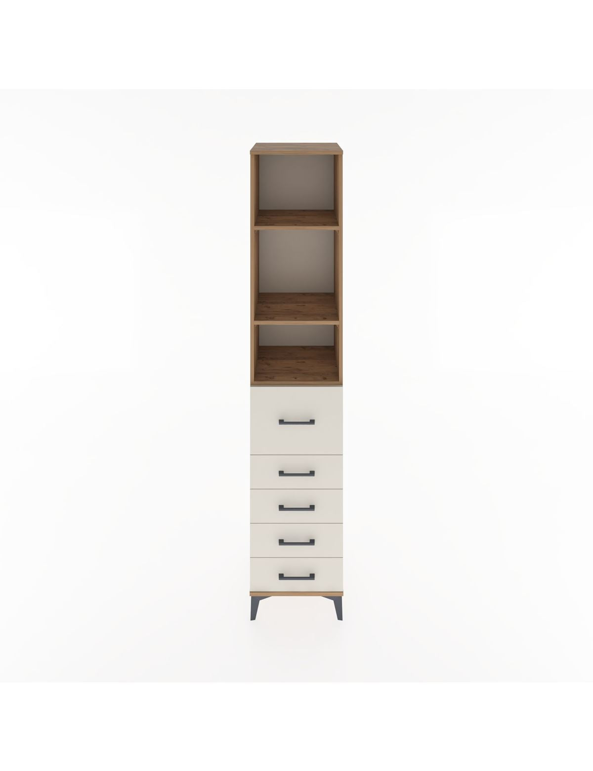 Hyperion Dolap 3 Raflı 5 Çekmeceli 44x44x221 Çam-Aytaşı