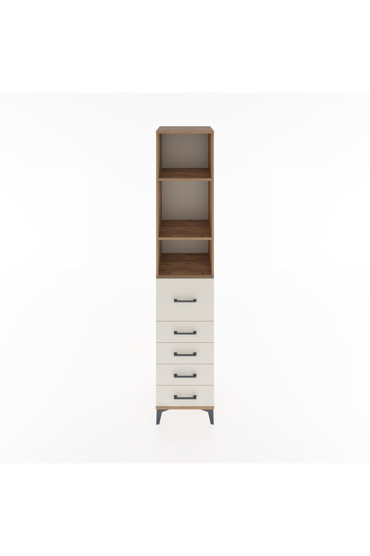 Hyperion Dolap 3 Raflı 5 Çekmeceli 44x44x221 Çam-Aytaşı