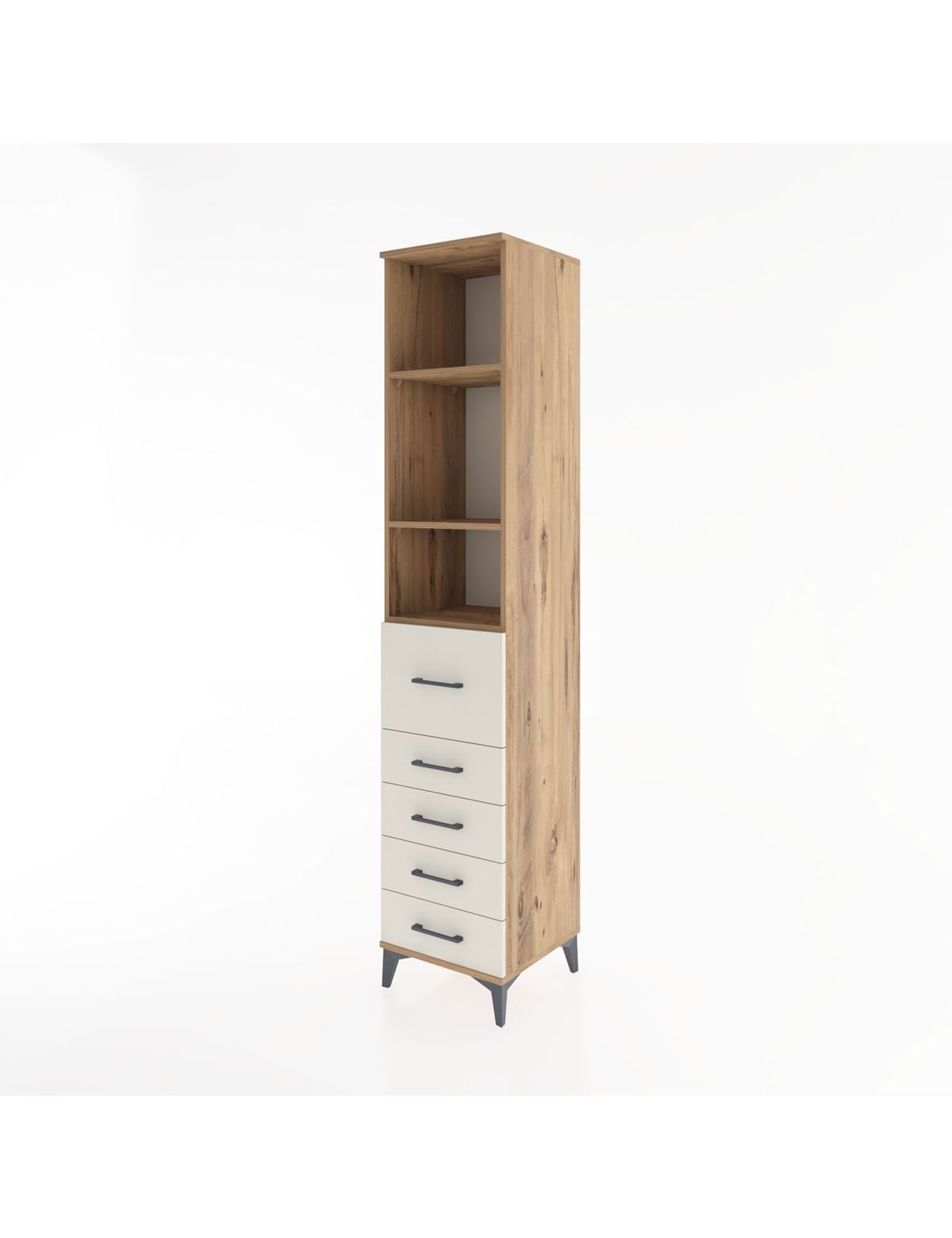 Hyperion Dolap 3 Raflı 5 Çekmeceli 44x44x221 - S61M143V7B