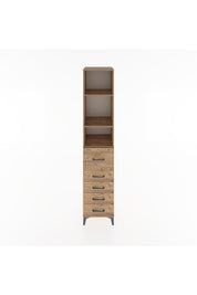 Hyperion Dolap 3 Raflı 5 Çekmeceli 44x44x221 Çam-Çam