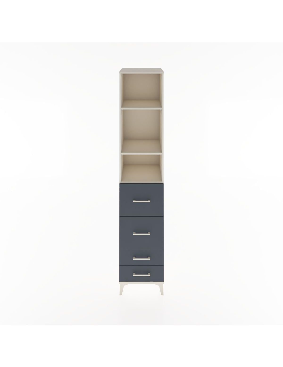 Hyperion Dolap 3 Raflı 4 Çekmeceli 44x44x221 Aytaşı-Antrasit