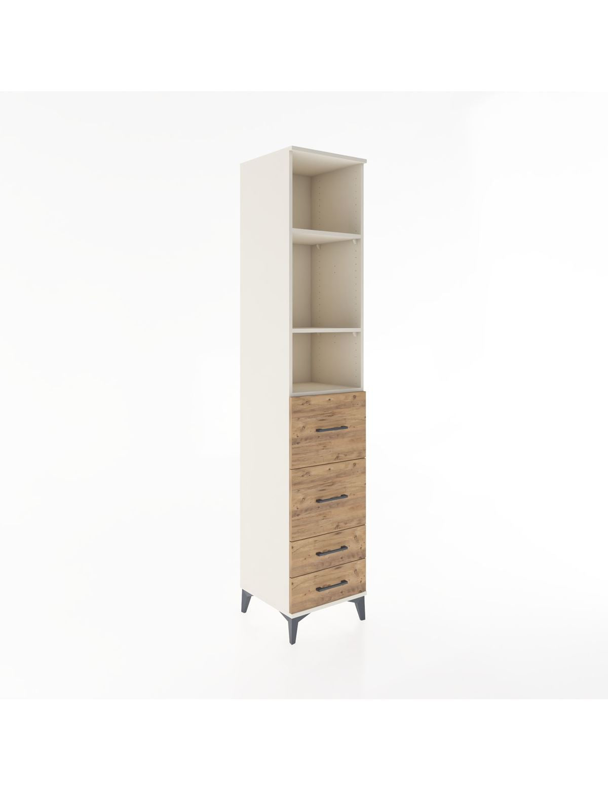 Hyperion Dolap 3 Raflı 4 Çekmeceli 44x44x221 Aytaşı-Çam