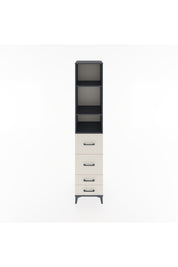 Hyperion Dolap 3 Raflı 4 Çekmeceli 44x44x221 Antrasit-Aytaşı