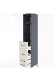 Hyperion Dolap 3 Raflı 4 Çekmeceli 44x44x221 Antrasit-Aytaşı