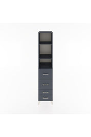 Hyperion Dolap 3 Raflı 4 Çekmeceli 44x44x221 Antrasit-Antrasit