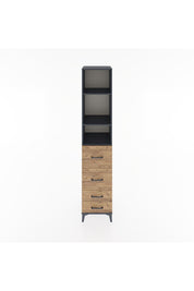 Hyperion Dolap 3 Raflı 4 Çekmeceli 44x44x221 Antrasit-Çam