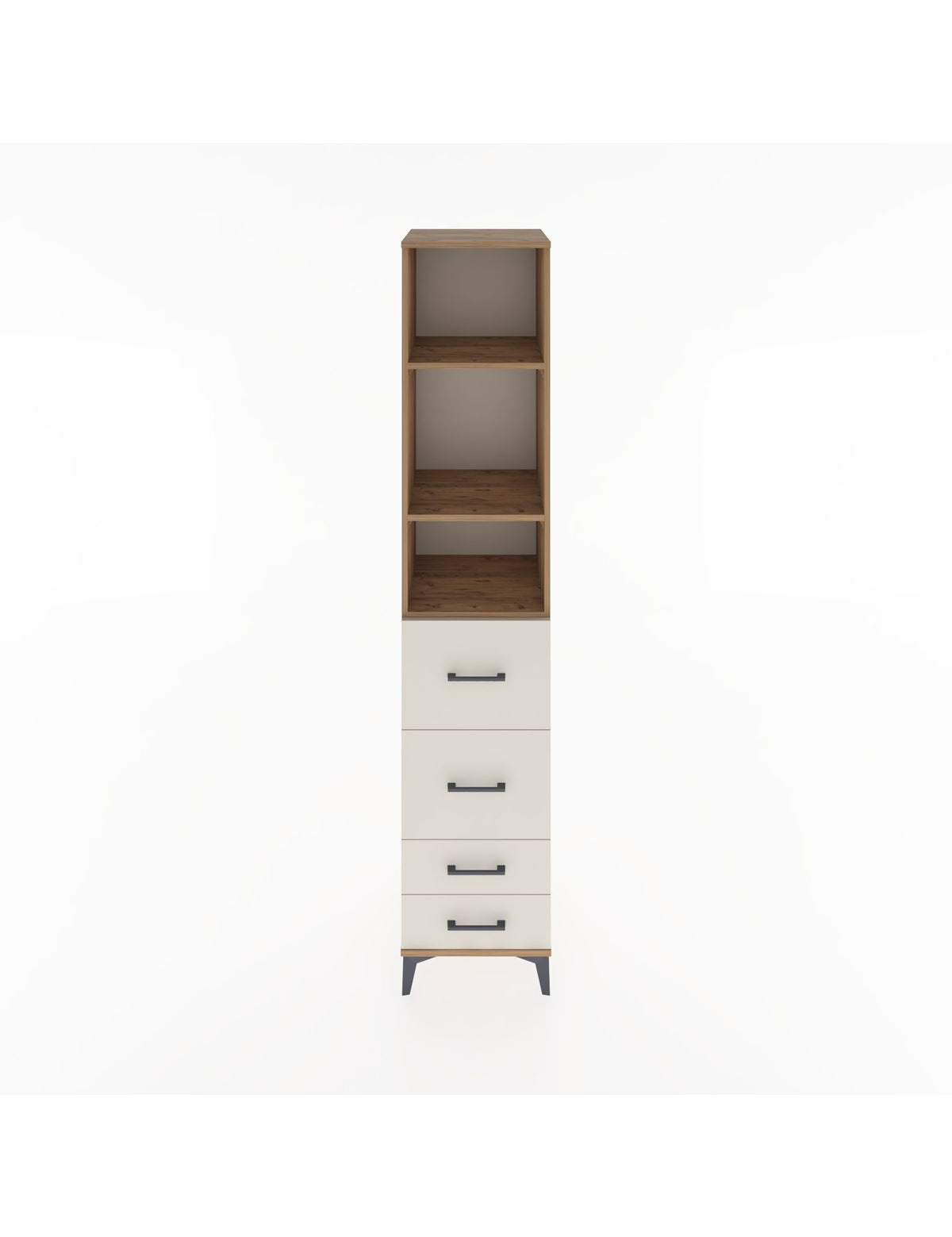 Hyperion Dolap 3 Raflı 4 Çekmeceli 44x44x221 Çam-Aytaşı