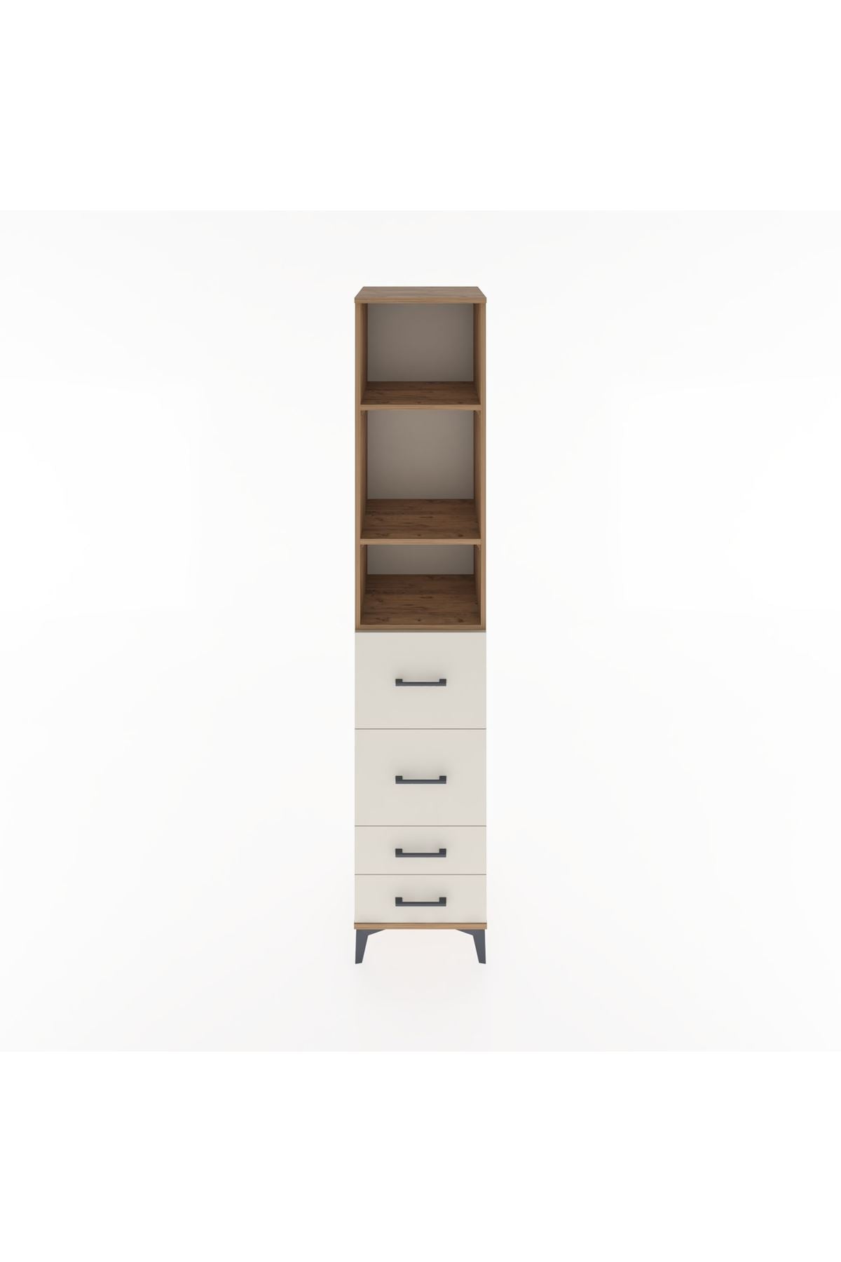 Hyperion Dolap 3 Raflı 4 Çekmeceli 44x44x221 Çam-Aytaşı