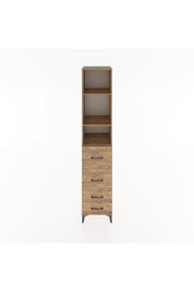 Hyperion Dolap 3 Raflı 4 Çekmeceli 44x44x221 Çam-Çam