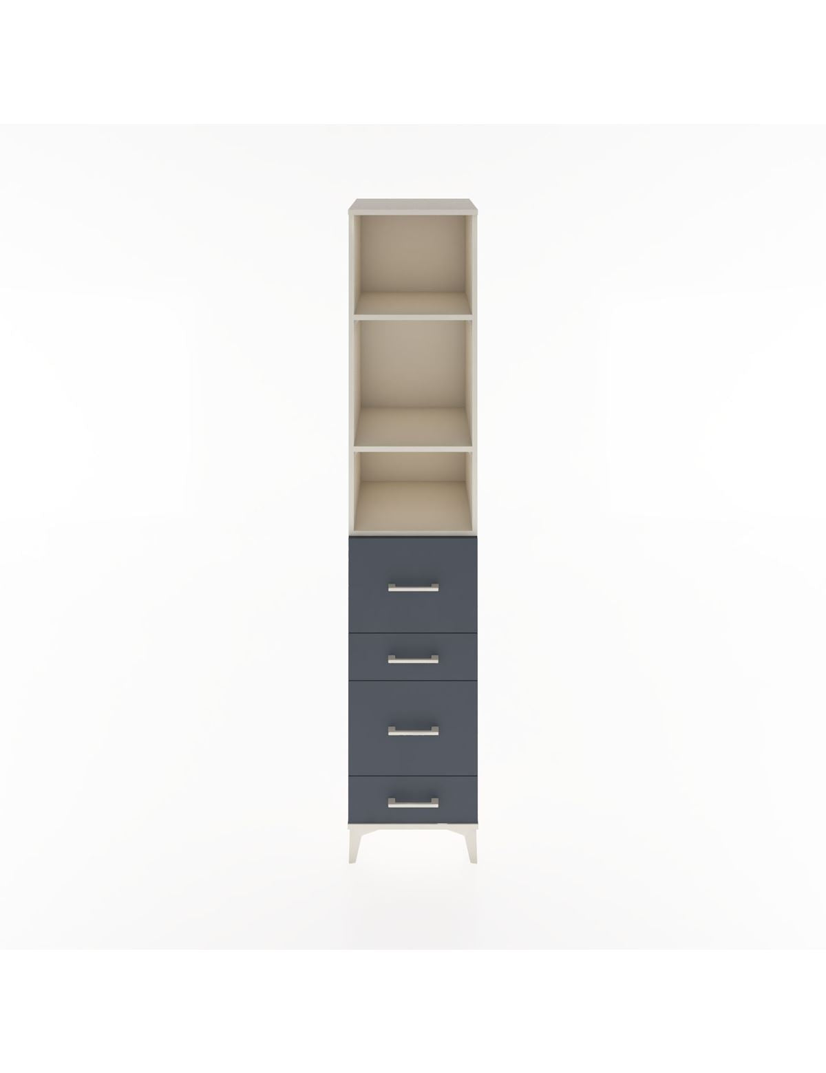 Hyperion Dolap 3 Raflı 4 Çekmeceli 44x44x221 Aytaşı-Antrasit