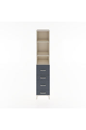 Hyperion Dolap 3 Raflı 4 Çekmeceli 44x44x221 Aytaşı-Antrasit