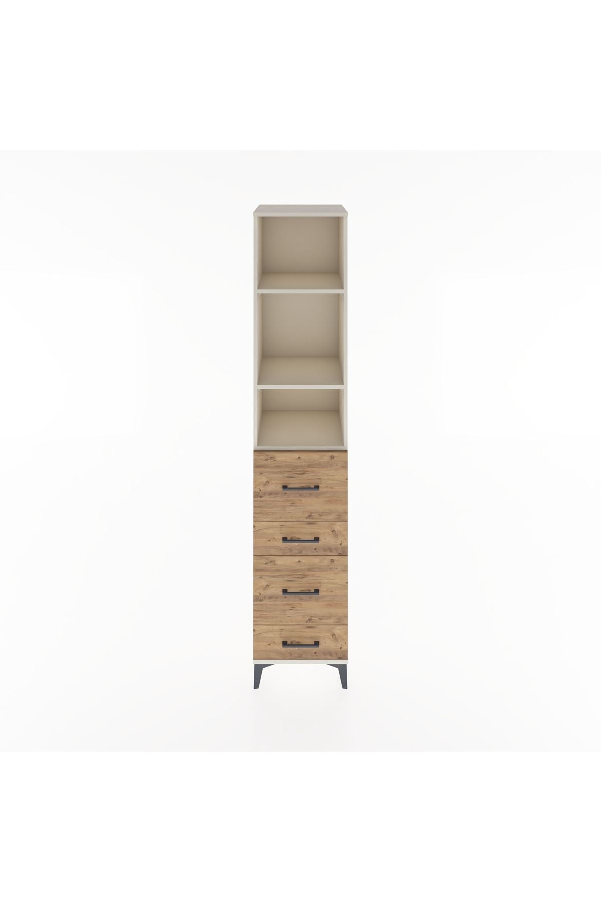 Hyperion Dolap 3 Raflı 4 Çekmeceli 44x44x221 Aytaşı-Çam