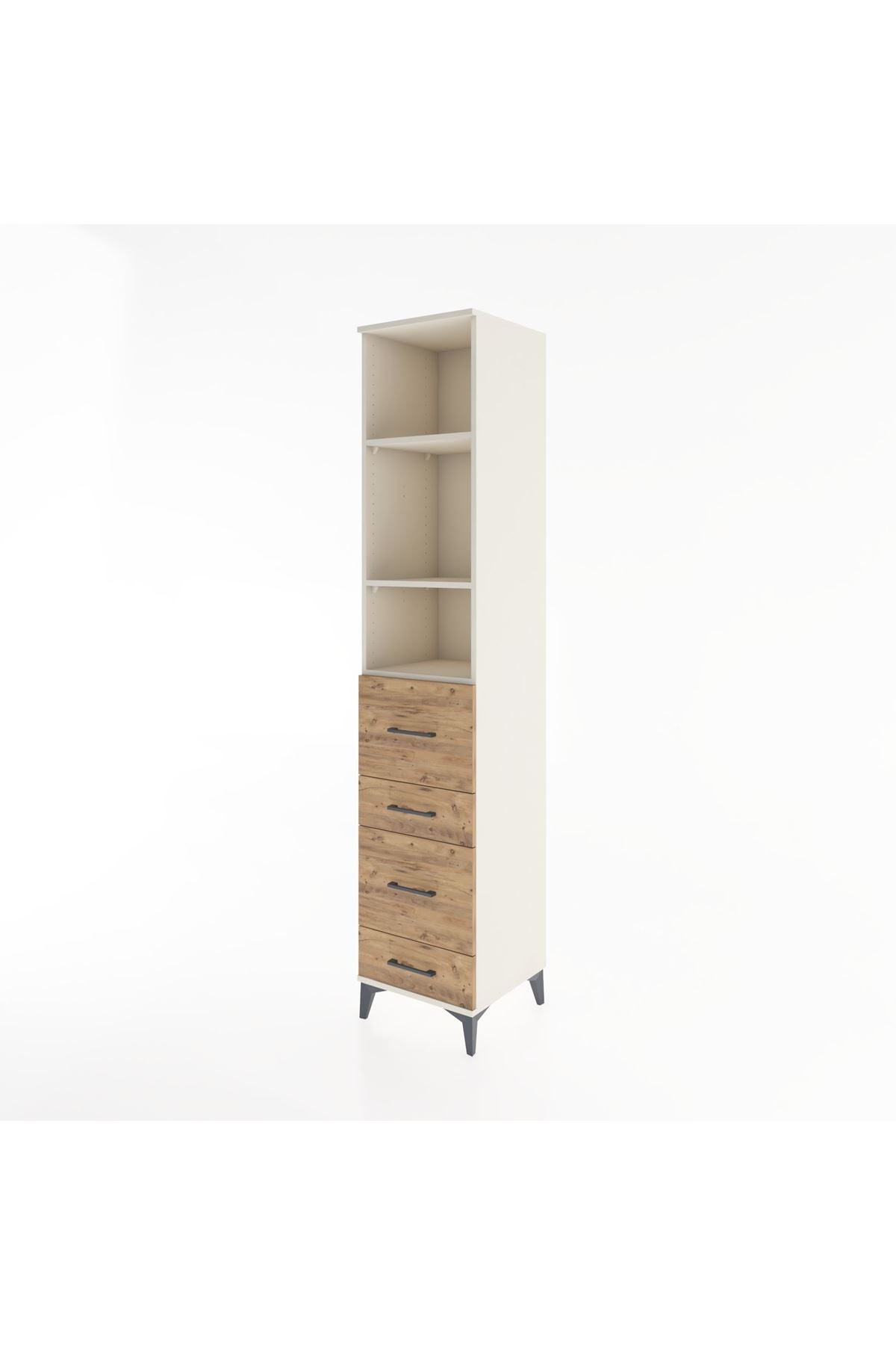 Hyperion Dolap 3 Raflı 4 Çekmeceli 44x44x221 Aytaşı-Çam