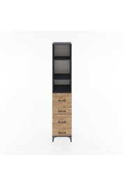 Hyperion Dolap 3 Raflı 4 Çekmeceli 44x44x221 Antrasit-Çam