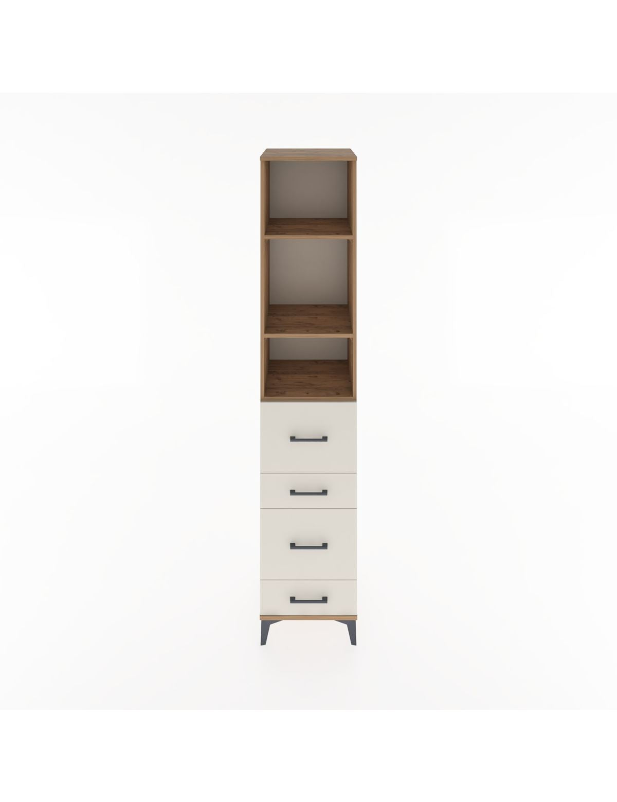 Hyperion Dolap 3 Raflı 4 Çekmeceli 44x44x221 Çam-Aytaşı