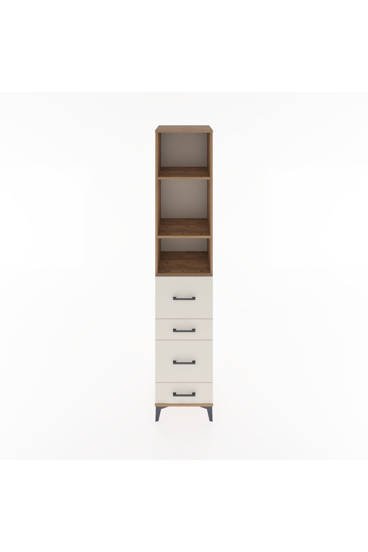 Hyperion Dolap 3 Raflı 4 Çekmeceli 44x44x221 Çam-Aytaşı