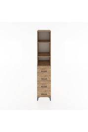 Hyperion Dolap 3 Raflı 4 Çekmeceli 44x44x221 Çam-Çam