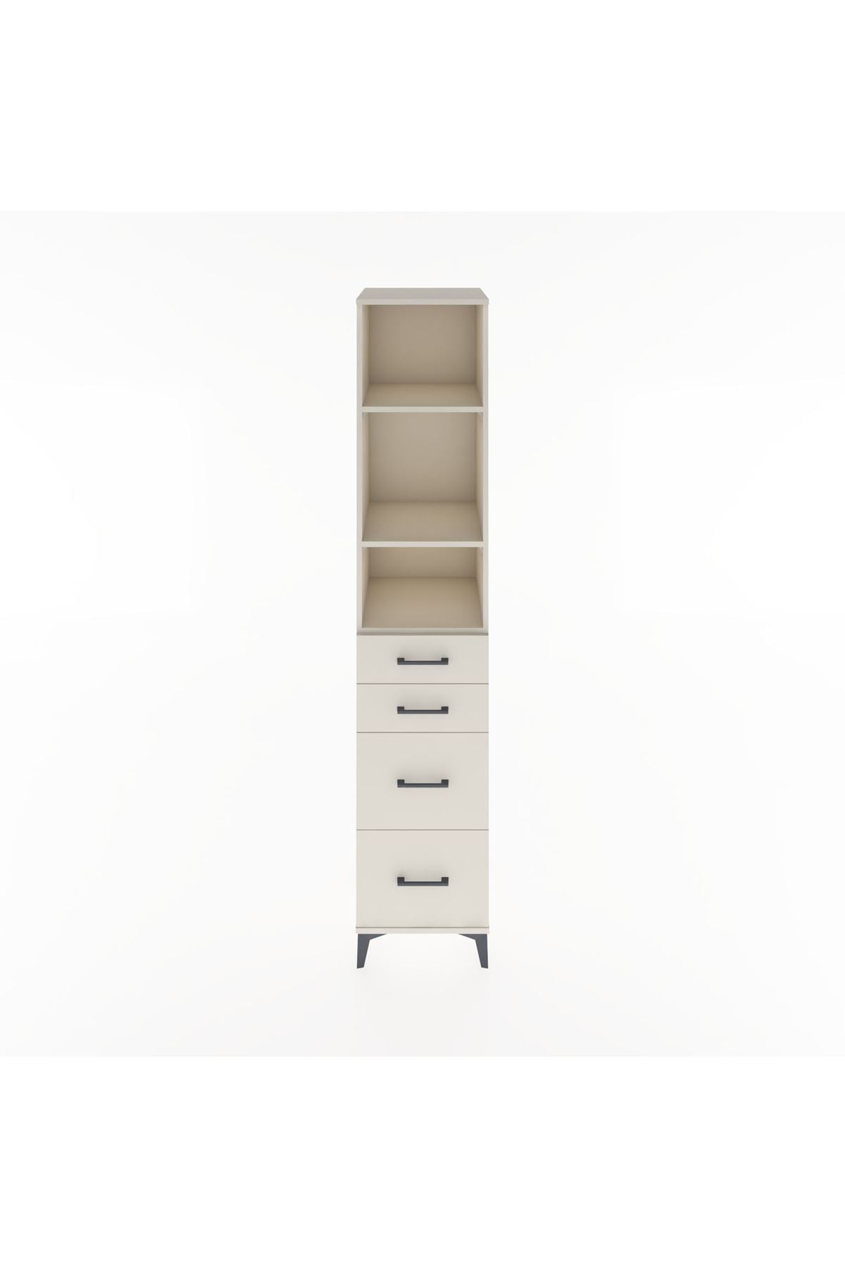 Hyperion Dolap 3 Raflı 4 Çekmeceli 44x44x221 Aytaşı-Aytaşı