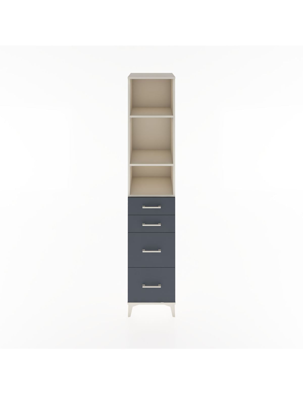 Hyperion Dolap 3 Raflı 4 Çekmeceli 44x44x221 Aytaşı-Antrasit