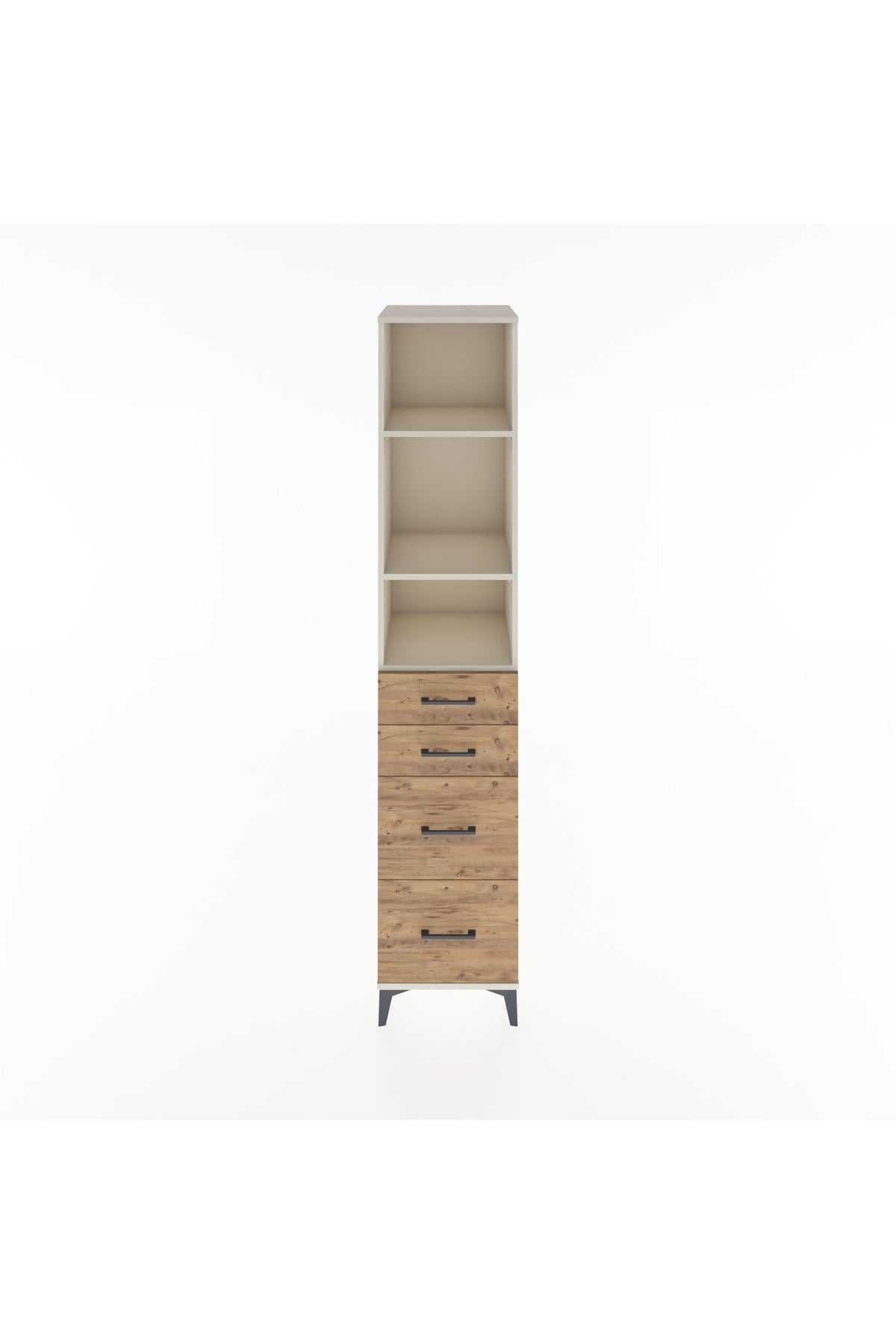 Hyperion Dolap 3 Raflı 4 Çekmeceli 44x44x221 Aytaşı-Çam