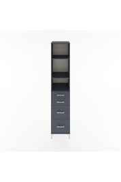 Hyperion Dolap 3 Raflı 4 Çekmeceli 44x44x221 Antrasit-Antrasit