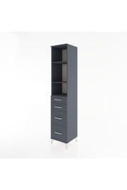 Hyperion Dolap 3 Raflı 4 Çekmeceli 44x44x221 Antrasit-Antrasit