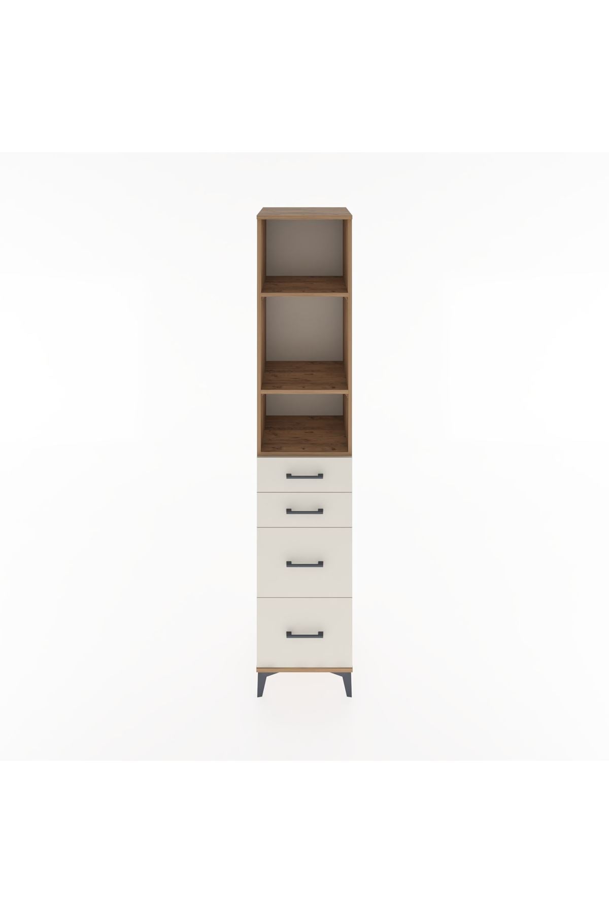 Hyperion Dolap 3 Raflı 4 Çekmeceli 44x44x221 Çam-Aytaşı