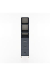 Hyperion Dolap 3 Raflı 3 Çekmeceli 44x44x221 Antrasit-Antrasit