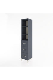 Hyperion Dolap 3 Raflı 3 Çekmeceli 44x44x221 Antrasit-Antrasit