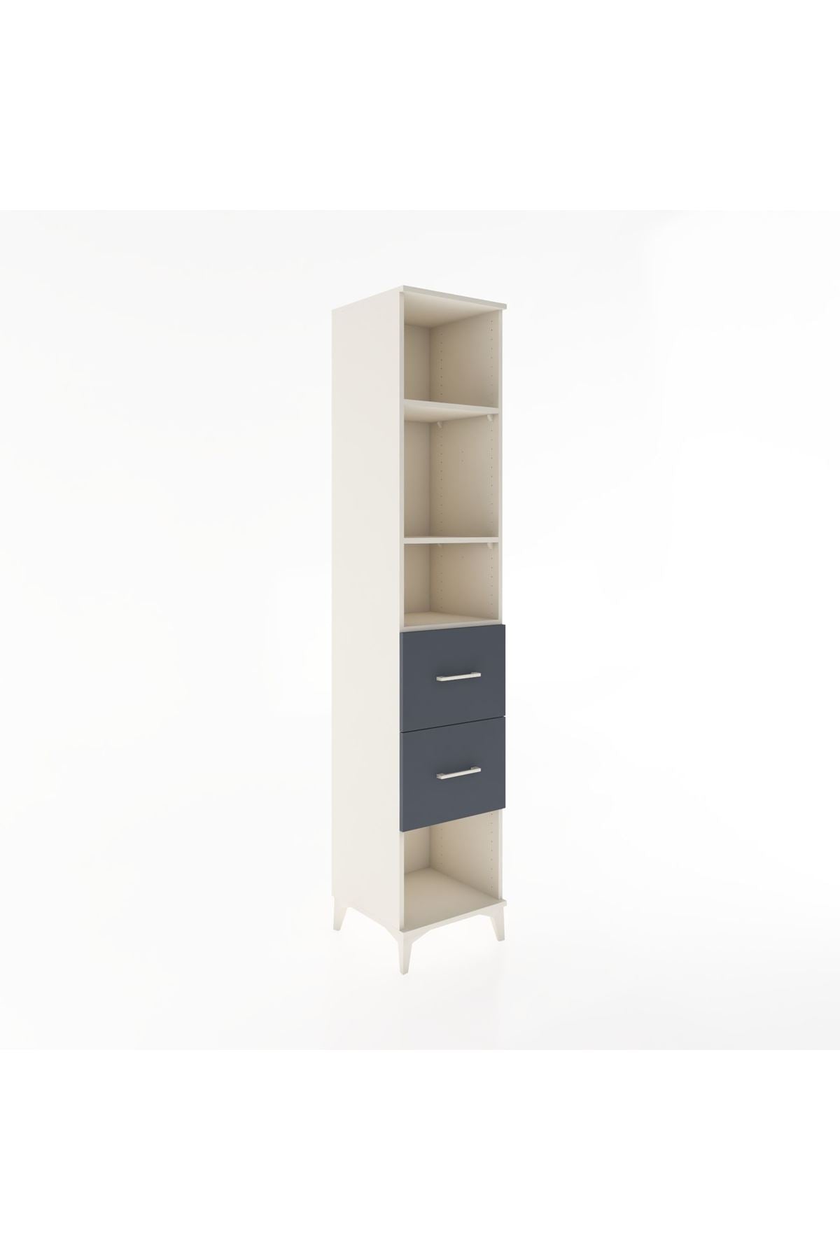 Hyperion Dolap 3 Raflı 2 Çekmeceli 44x44x221 Aytaşı-Antrasit