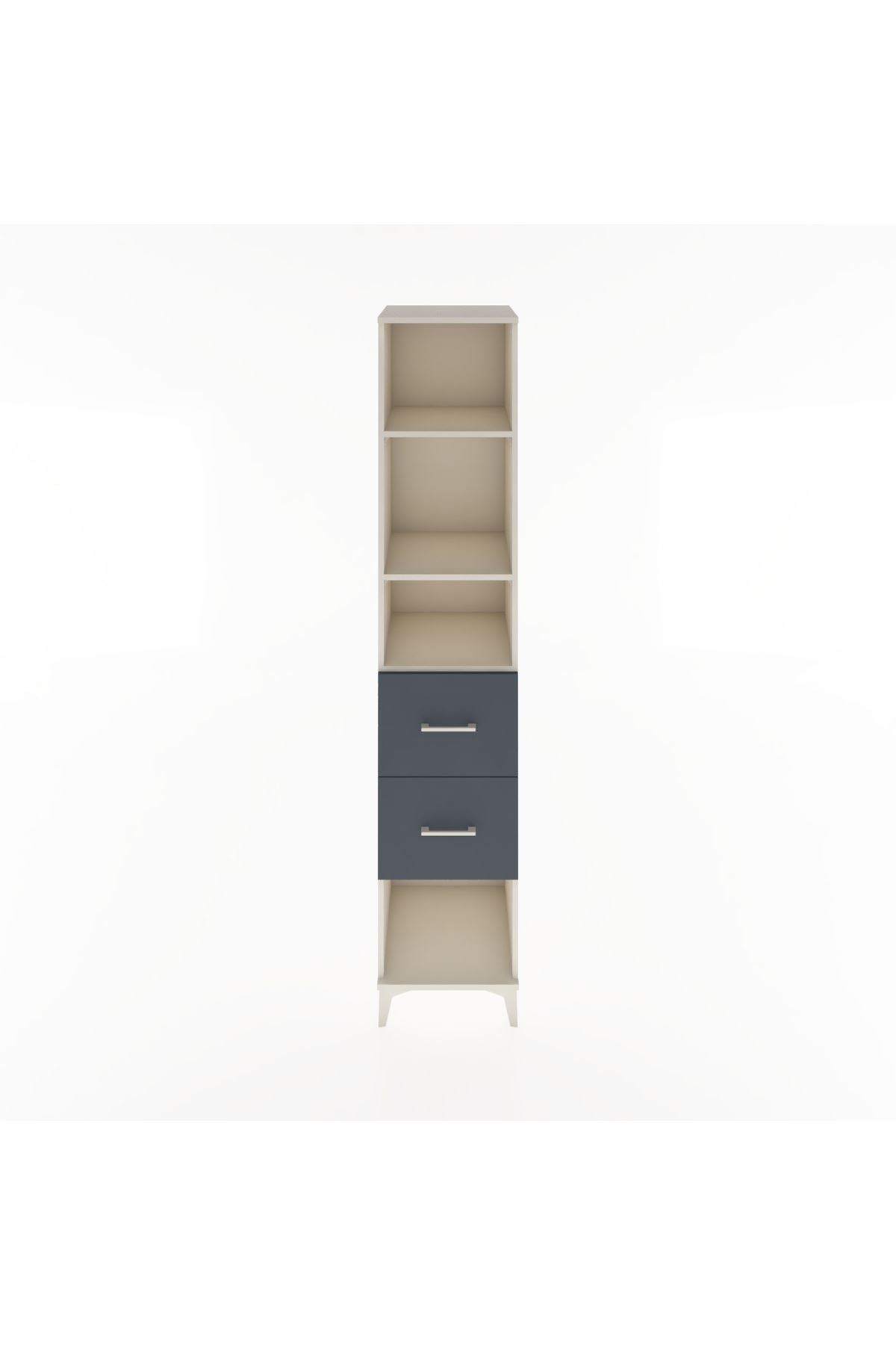 Hyperion Dolap 3 Raflı 2 Çekmeceli 44x44x221 Aytaşı-Antrasit