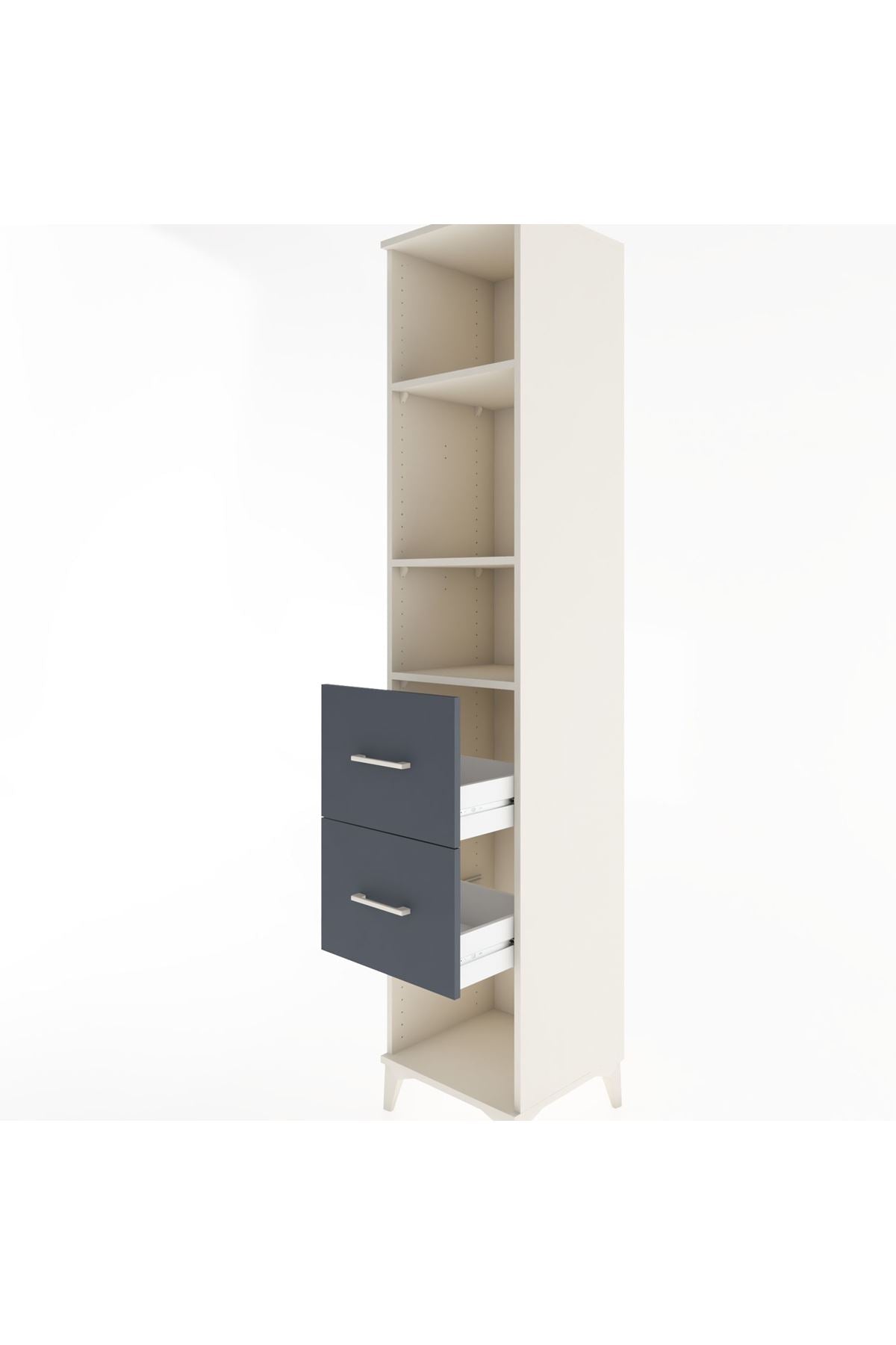 Hyperion Dolap 3 Raflı 2 Çekmeceli 44x44x221 Aytaşı-Antrasit