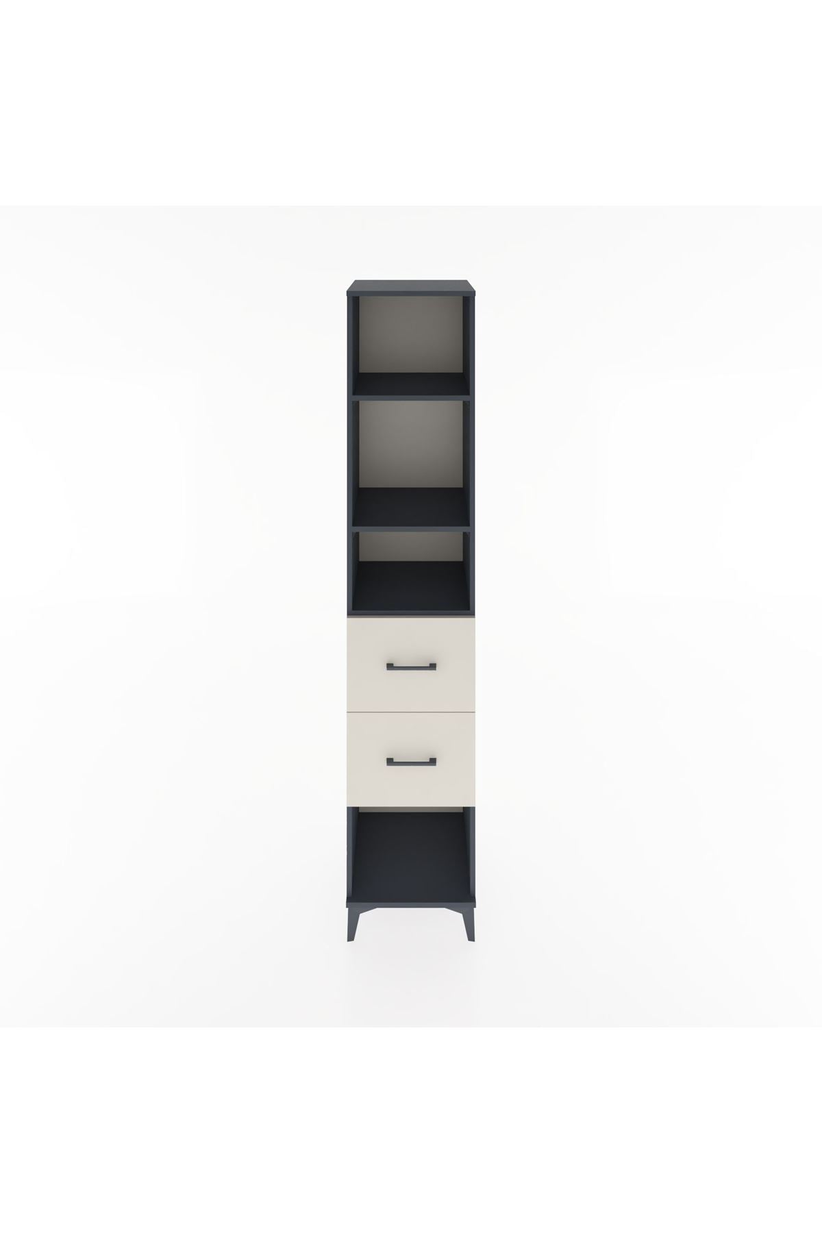 Hyperion Dolap 3 Raflı 2 Çekmeceli 44x44x221 Antrasit-Aytaşı