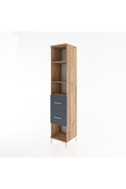 Hyperion Dolap 3 Raflı 2 Çekmeceli 44x44x221 Çam-Antrasit